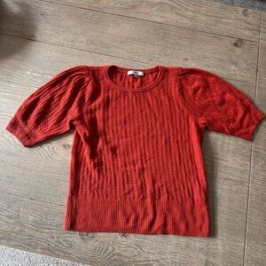 Madewell Vibrant Red Textured Sweater